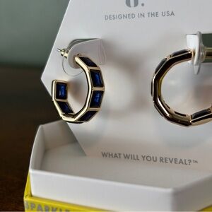 Sapphire Hoop Earrings